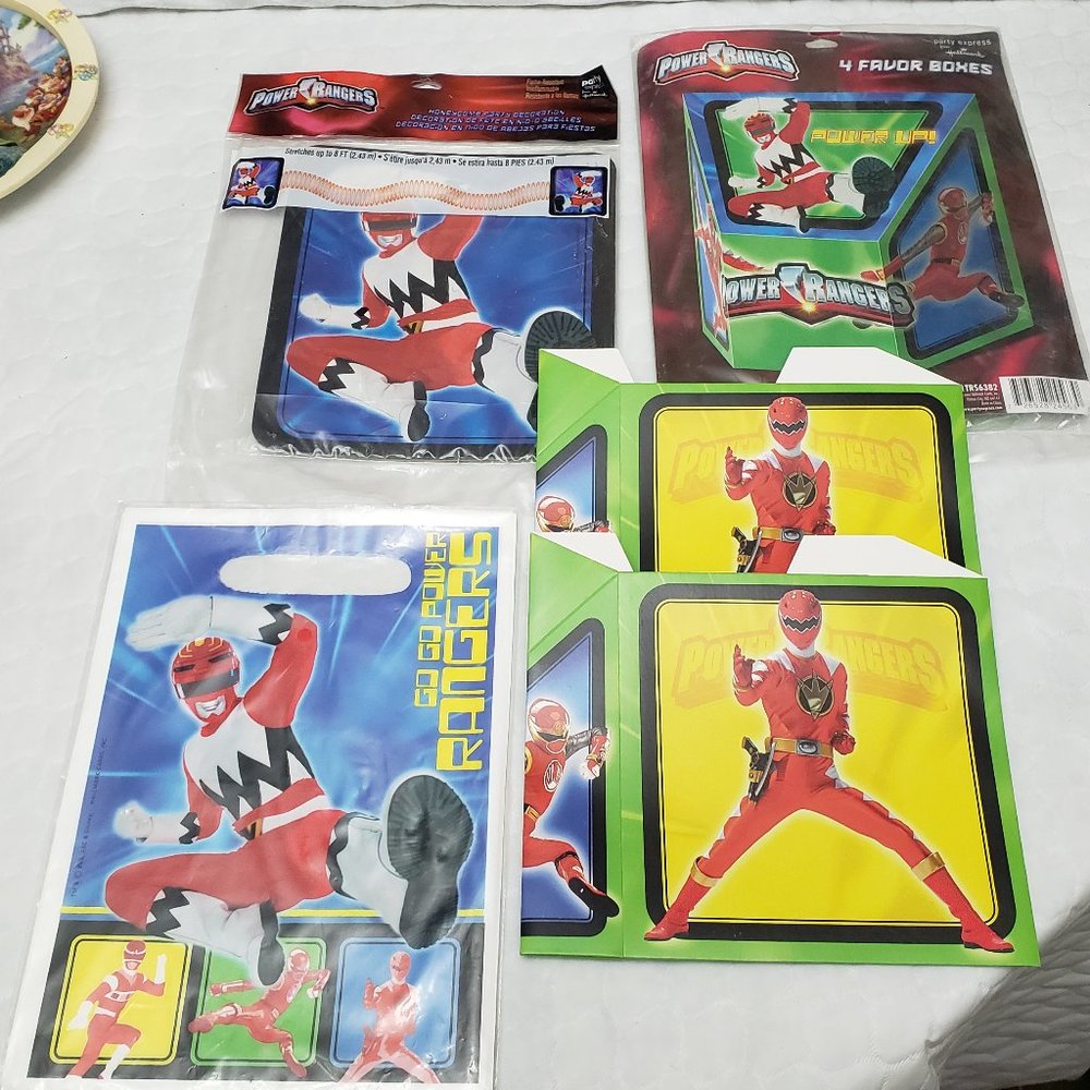 Power Rangers Party Supplies- Favour Boxes, Loot Bags, Banner